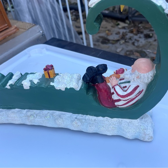Vintage collectibles Christmas Holiday Decor with Santa and Gifts - Picture 2 of 3